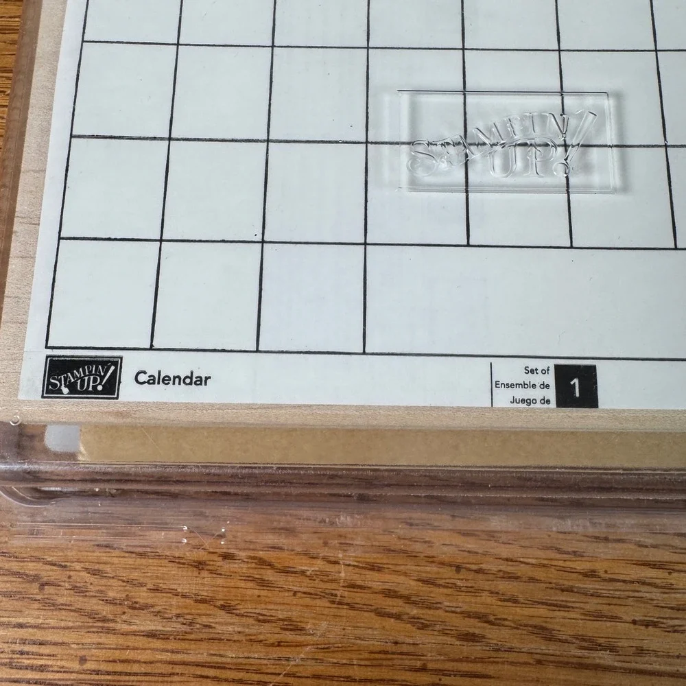 Stampin Up Calendar Grid Mount Rubber Stamp 2007 Large‎ Background DIY Planner